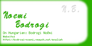 noemi bodrogi business card